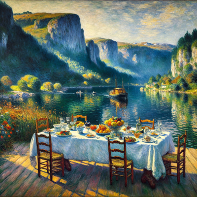 Discover the ultra-realistic interpretation of a mysterious Monet, painted in Renoir style.